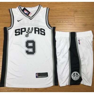 Nike San Antonio Spurs #9 Tony Parker White A Set NBA Swingman Association Edition Jersey Men's